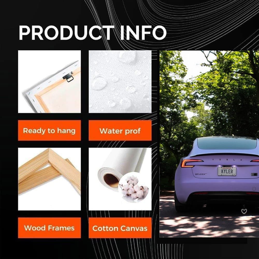 Tesla Model 3 Parked Gracefully Under Tree - Electric Elegance - EnjoyStore