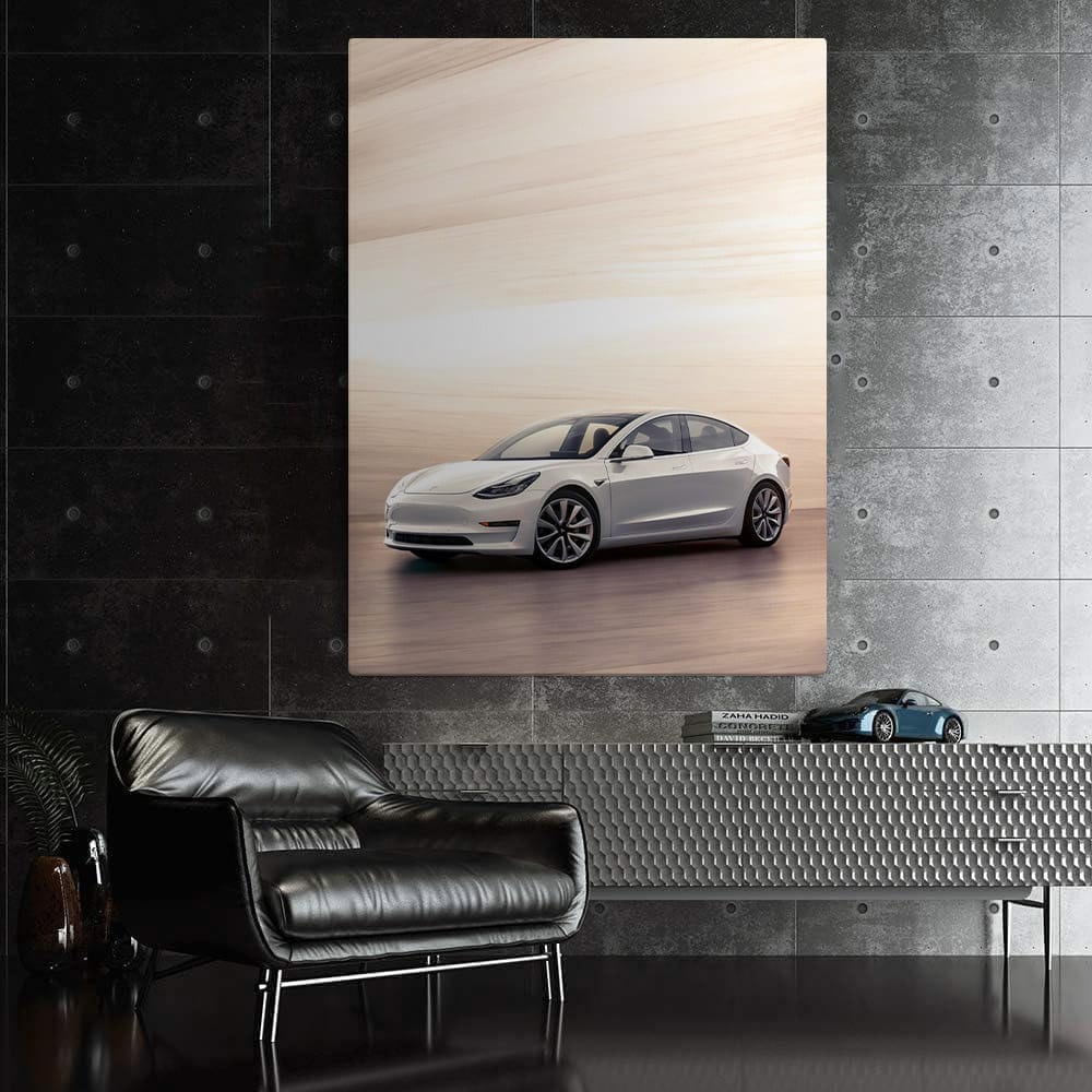 Tesla Model 3 Parked - Sleek, Innovative, Electric Drive - EnjoyStore