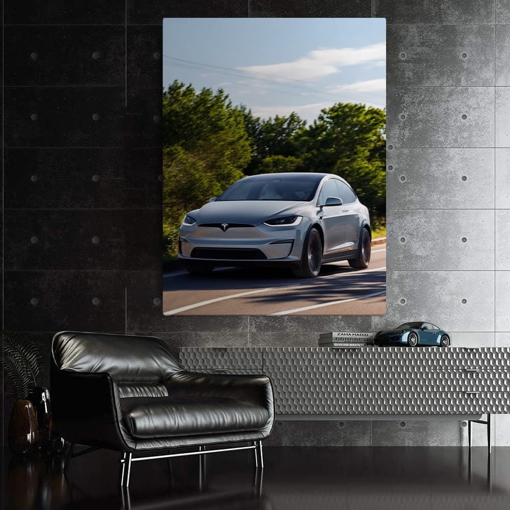 Tesla Model X Cruising on Sunny Day - Innovation in Motion - EnjoyStore