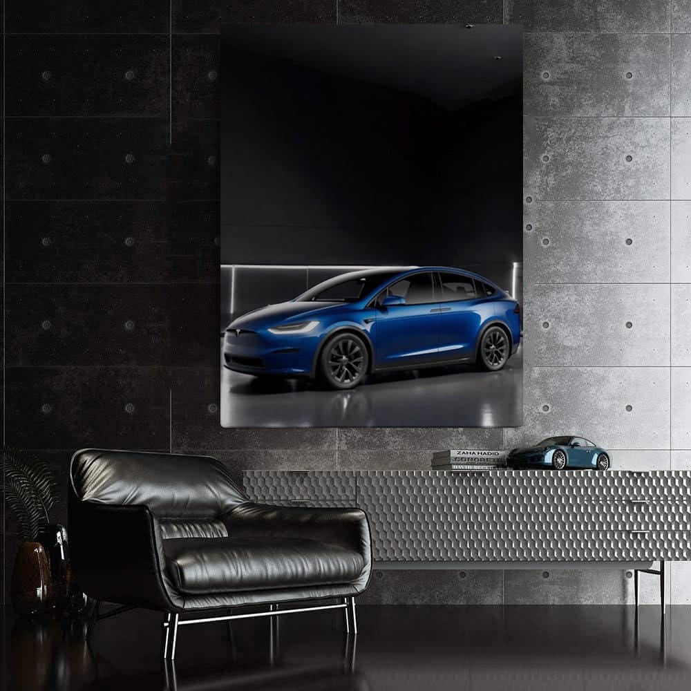 Tesla Model X in Garage - Futuristic Electric Luxury - EnjoyStore