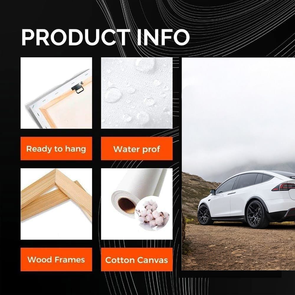 Tesla Model X in Mountain Landscape - Electric Adventure - EnjoyStore