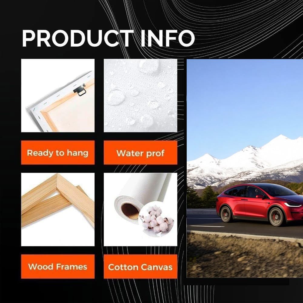 Tesla Model X Navigates Winding Road with Snowy Mountain Backdrop - Elegantly Powerful - EnjoyStore