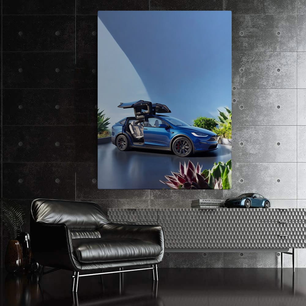 Tesla Model X Parked - Futuristic Elegance on Display - EnjoyStore