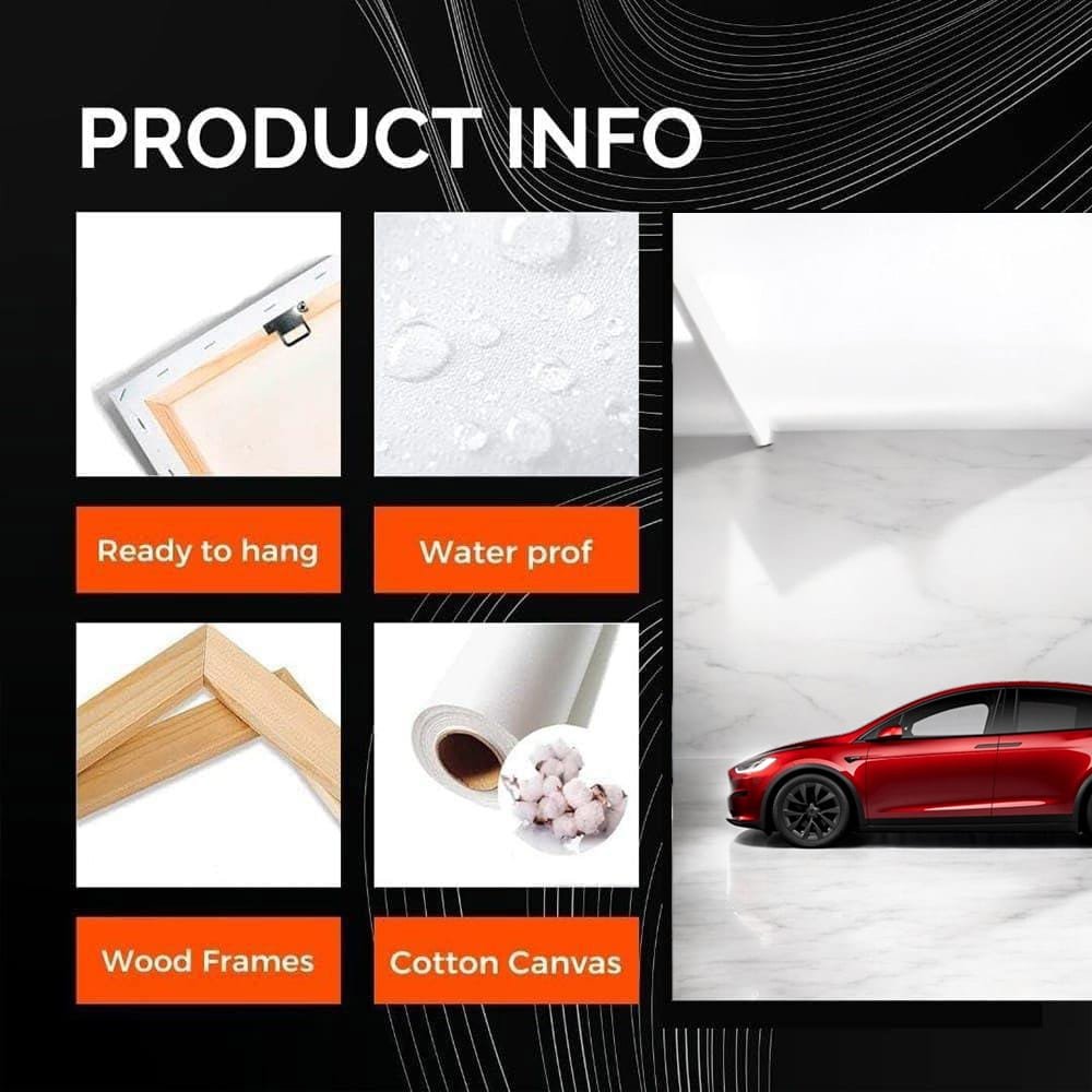 Tesla Model X Parked on Marble - Sleek and Modern Design - EnjoyStore