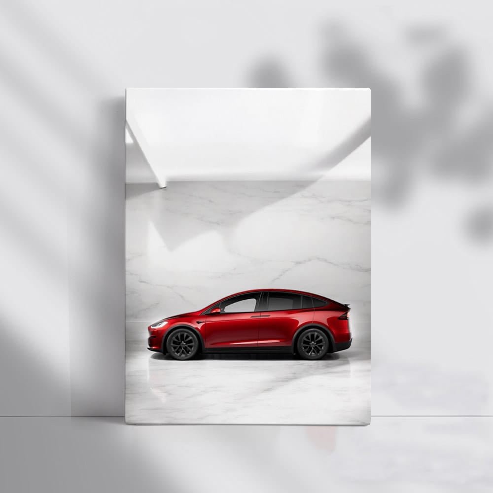 Tesla Model X Parked on Marble - Sleek and Modern Design - EnjoyStore