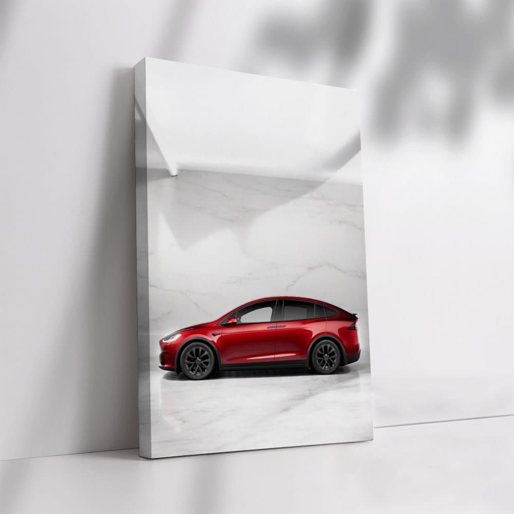 Tesla Model X Parked on Marble - Sleek and Modern Design - EnjoyStore