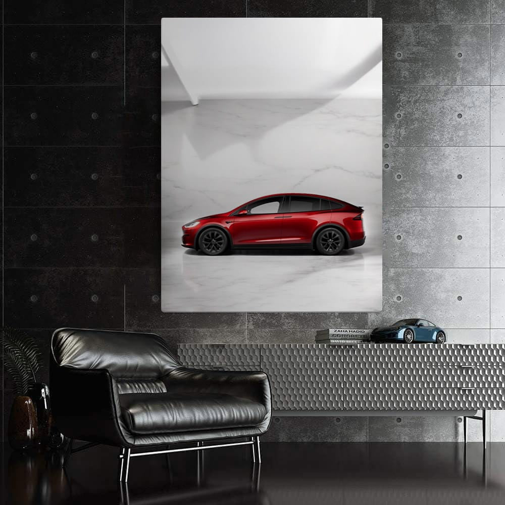 Tesla Model X Parked on Marble - Sleek and Modern Design - EnjoyStore