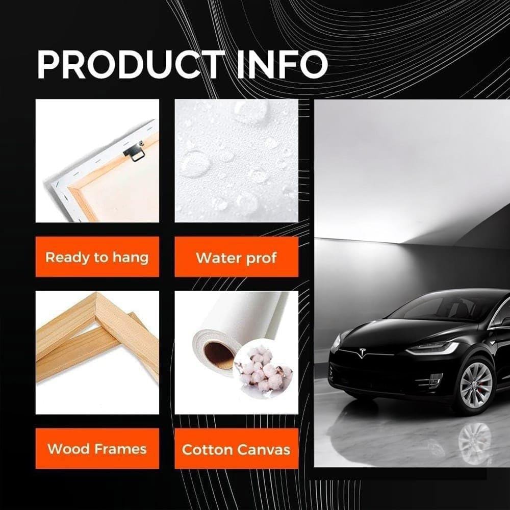 Tesla Model X with Marble Backdrop - Elegance in Motion - EnjoyStore