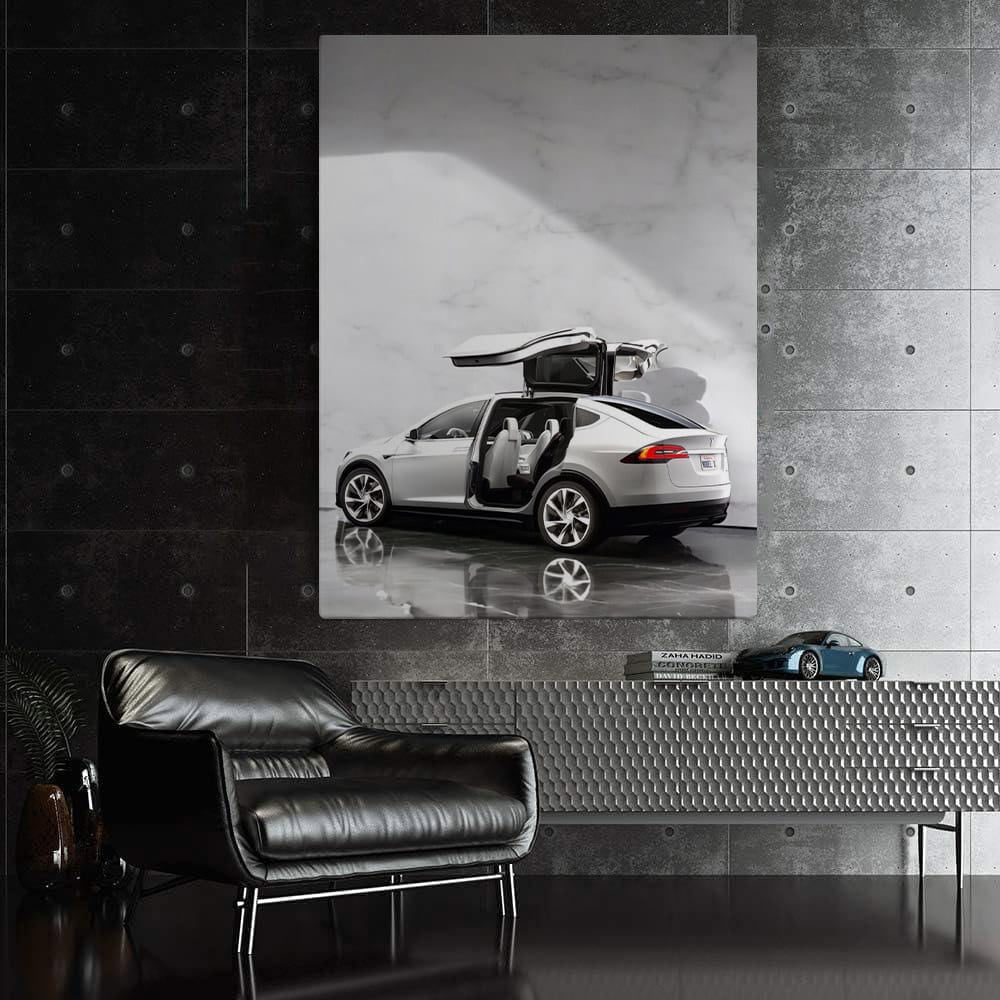 Tesla Model X with Marble Backdrop - Sleek and Powerful - EnjoyStore