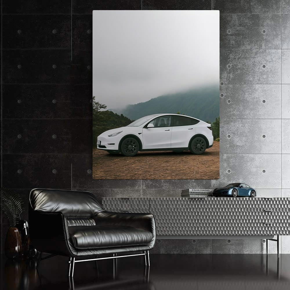 Tesla Model Y Exploring Mountain Peaks - Adventure Awaits - EnjoyStore