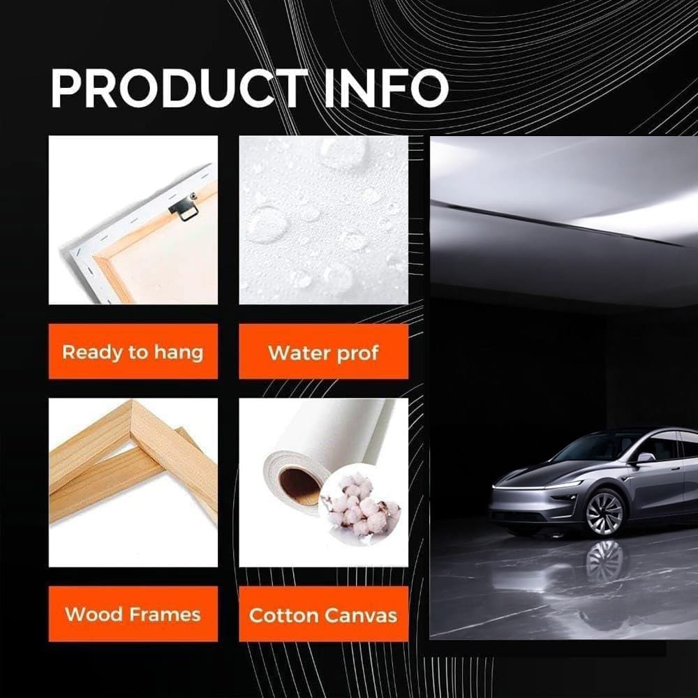 Tesla Model Y Marble Design - Sleek and Sophisticated - EnjoyStore