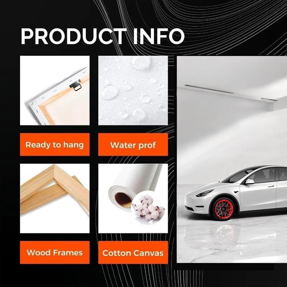Tesla Model Y Marble Wall - Sleek and Innovative Design - EnjoyStore