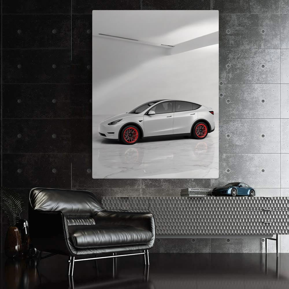 Tesla Model Y Marble Wall - Sleek and Innovative Design - EnjoyStore