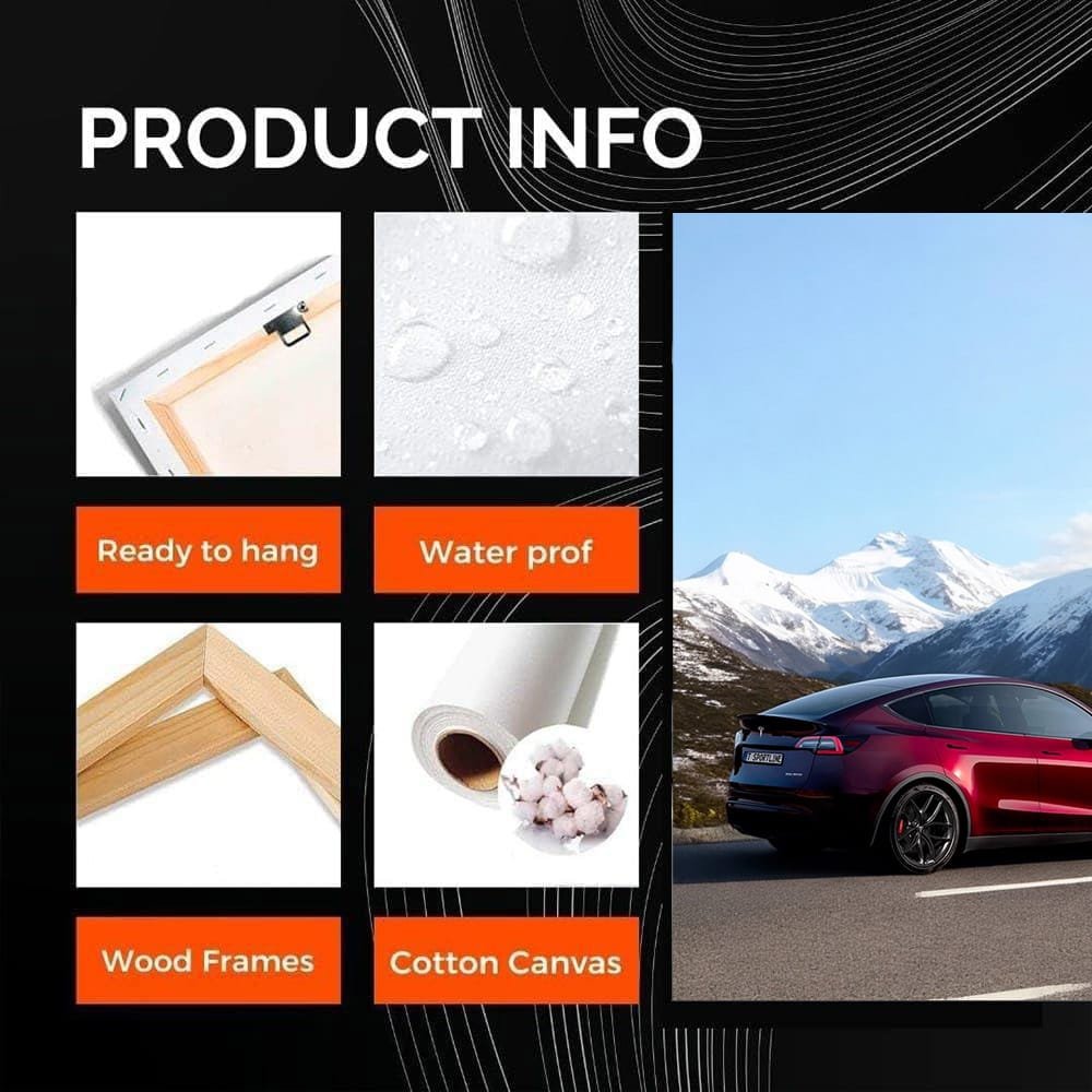 Tesla Model Y Navigates Curvy Road, Snowy Peak Behind - Sleek & Innovative - EnjoyStore