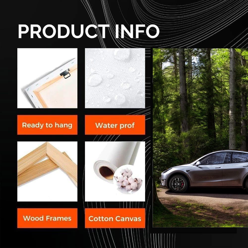Tesla Model Y Navigates Forest Trails - Eco - Friendly Adventure - EnjoyStore