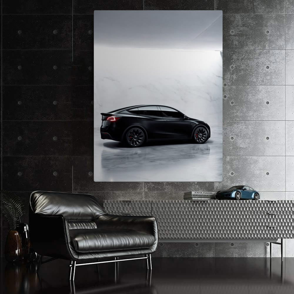 Tesla Model Y on Marble - Sleek and Modern Electric SUV - EnjoyStore