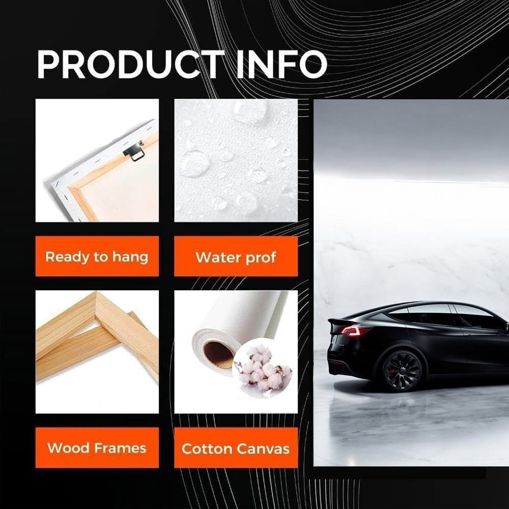 Tesla Model Y on Marble - Sleek and Modern Electric SUV - EnjoyStore