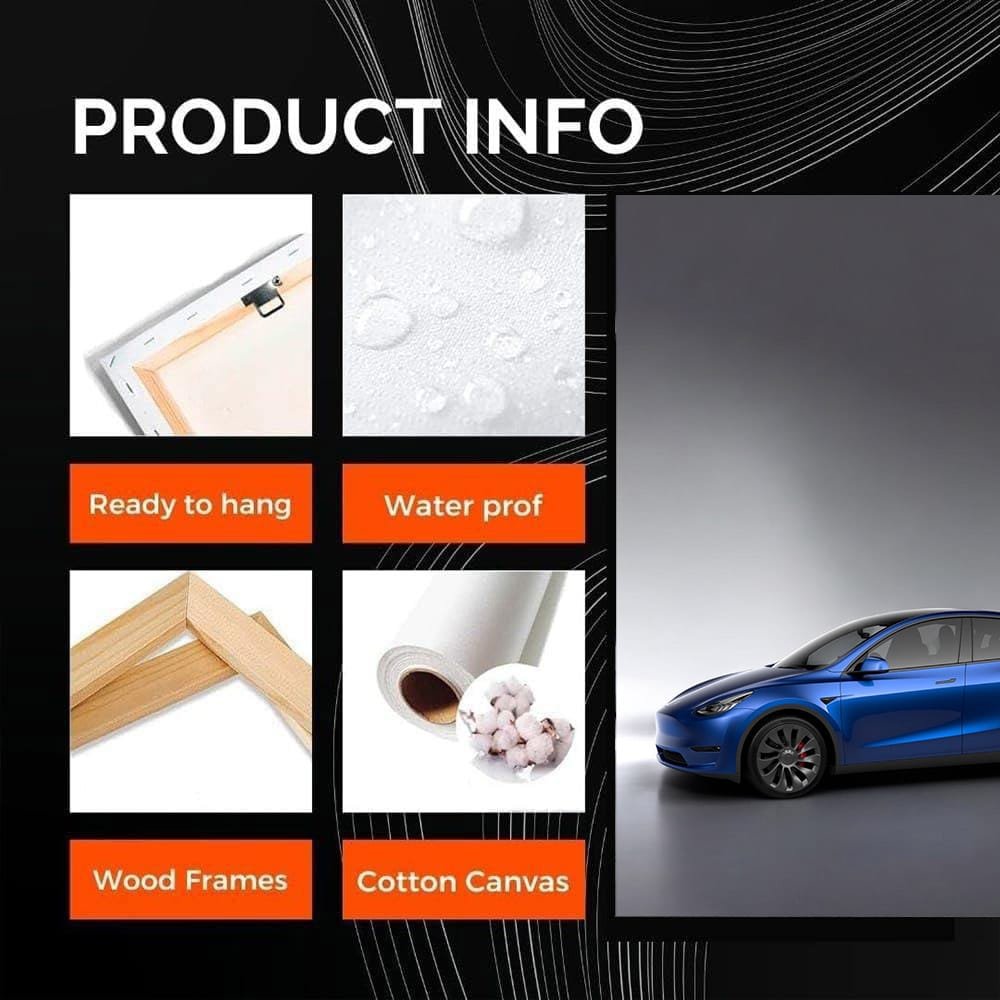 Tesla Model Y with Gray Background - Elegance in Motion - EnjoyStore