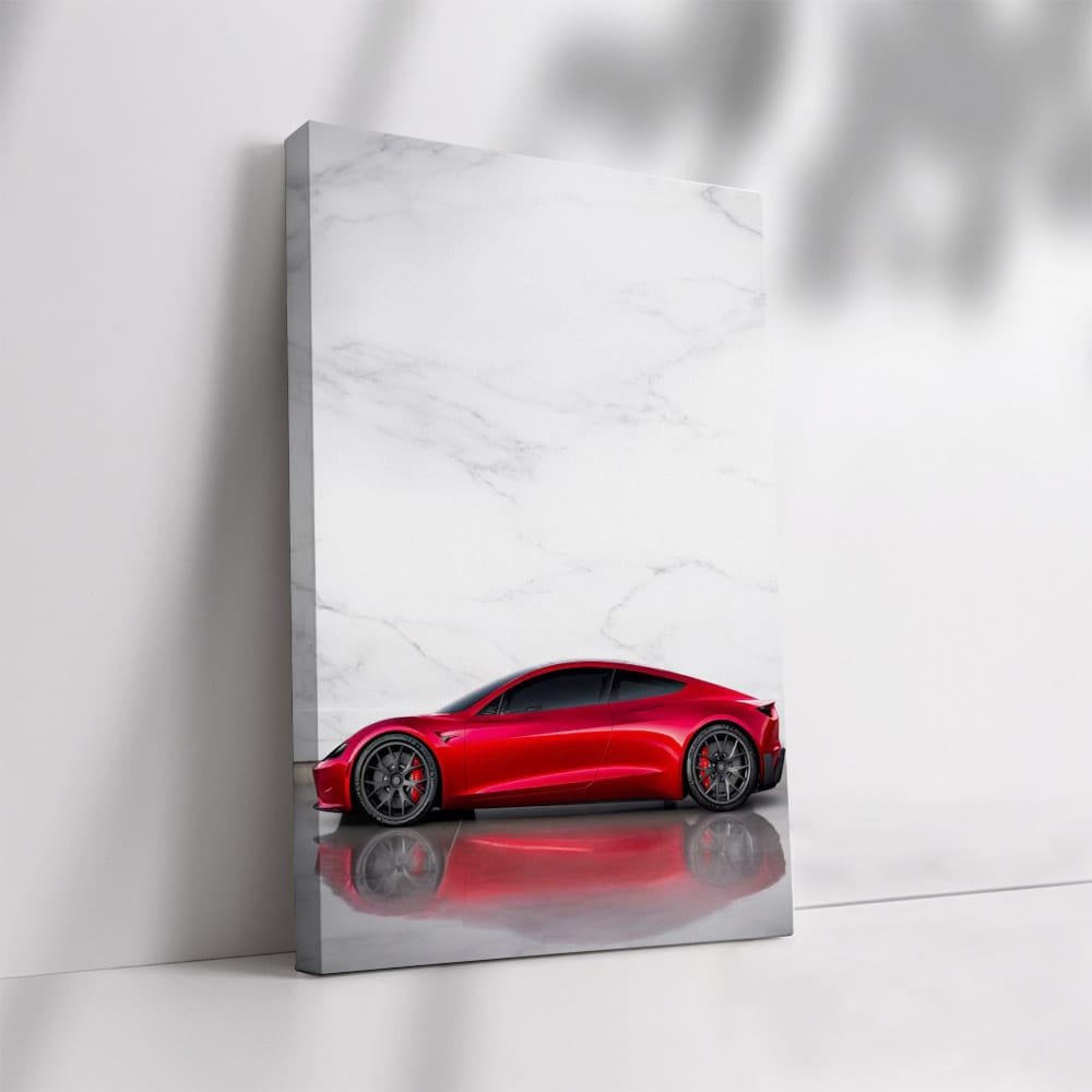 Tesla Roadster Marble Finish - Sleek and Futuristic - EnjoyStore