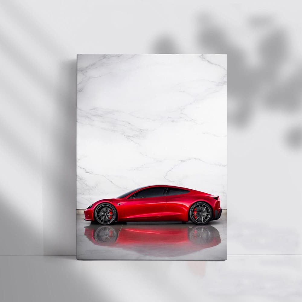 Tesla Roadster Marble Finish - Sleek and Futuristic - EnjoyStore