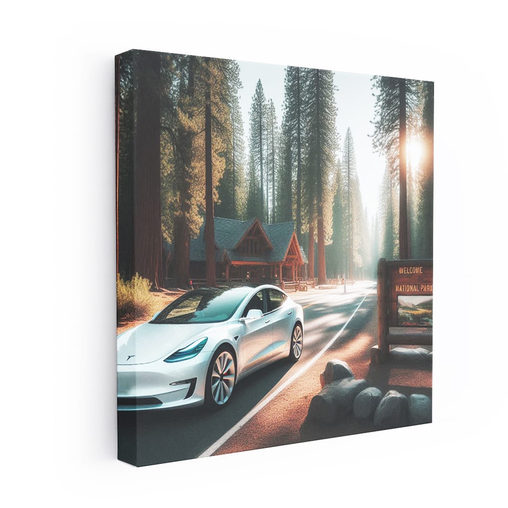 Tesla White National Par Wall Art