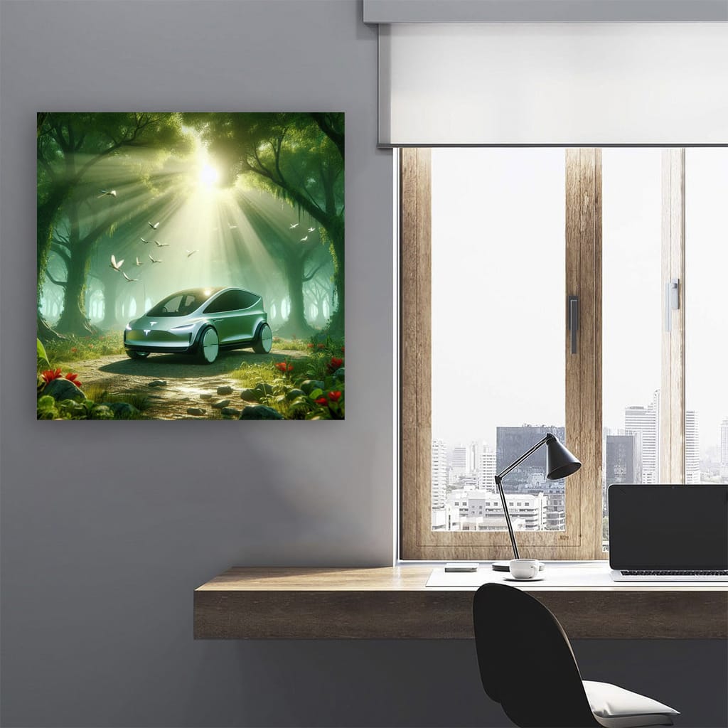 Tesla Art Future Fores Wall Art