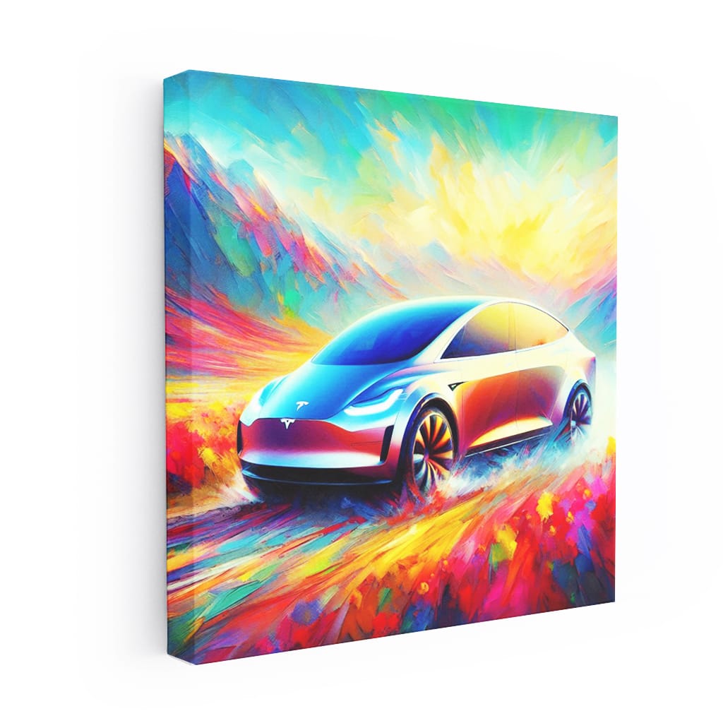 Tesla Art Future Impressionism Wall Art