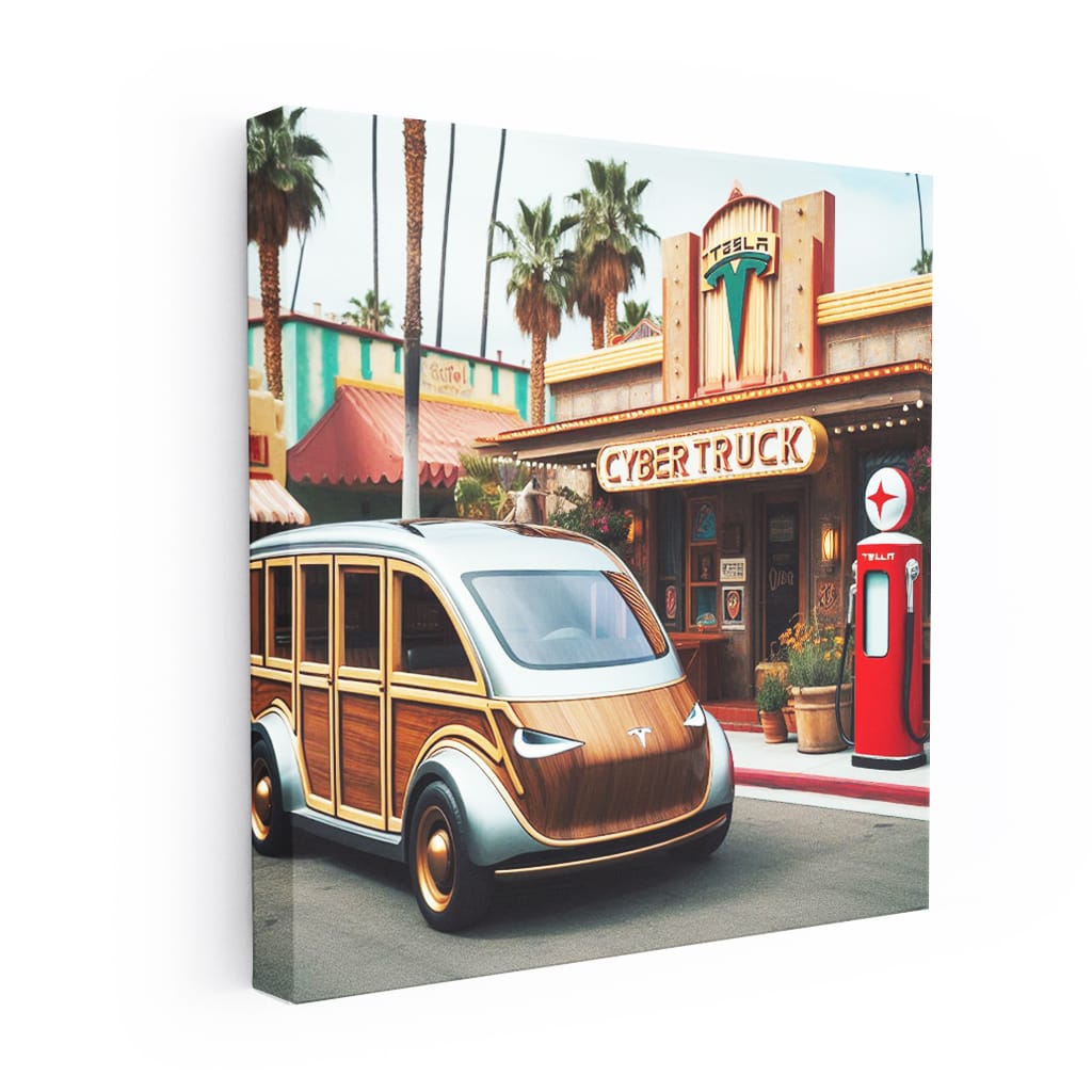 Tesla Art Future Vintage Style Wall Art