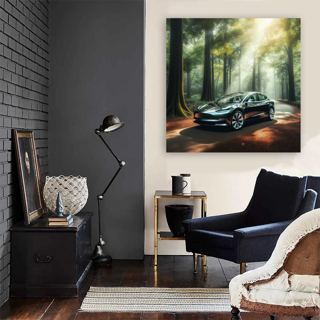 Tesla Model Fore Wall Art