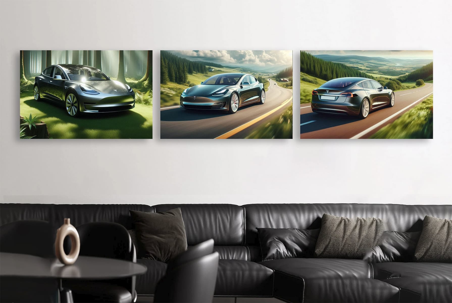 Tesla Model 3 Road Set of 3