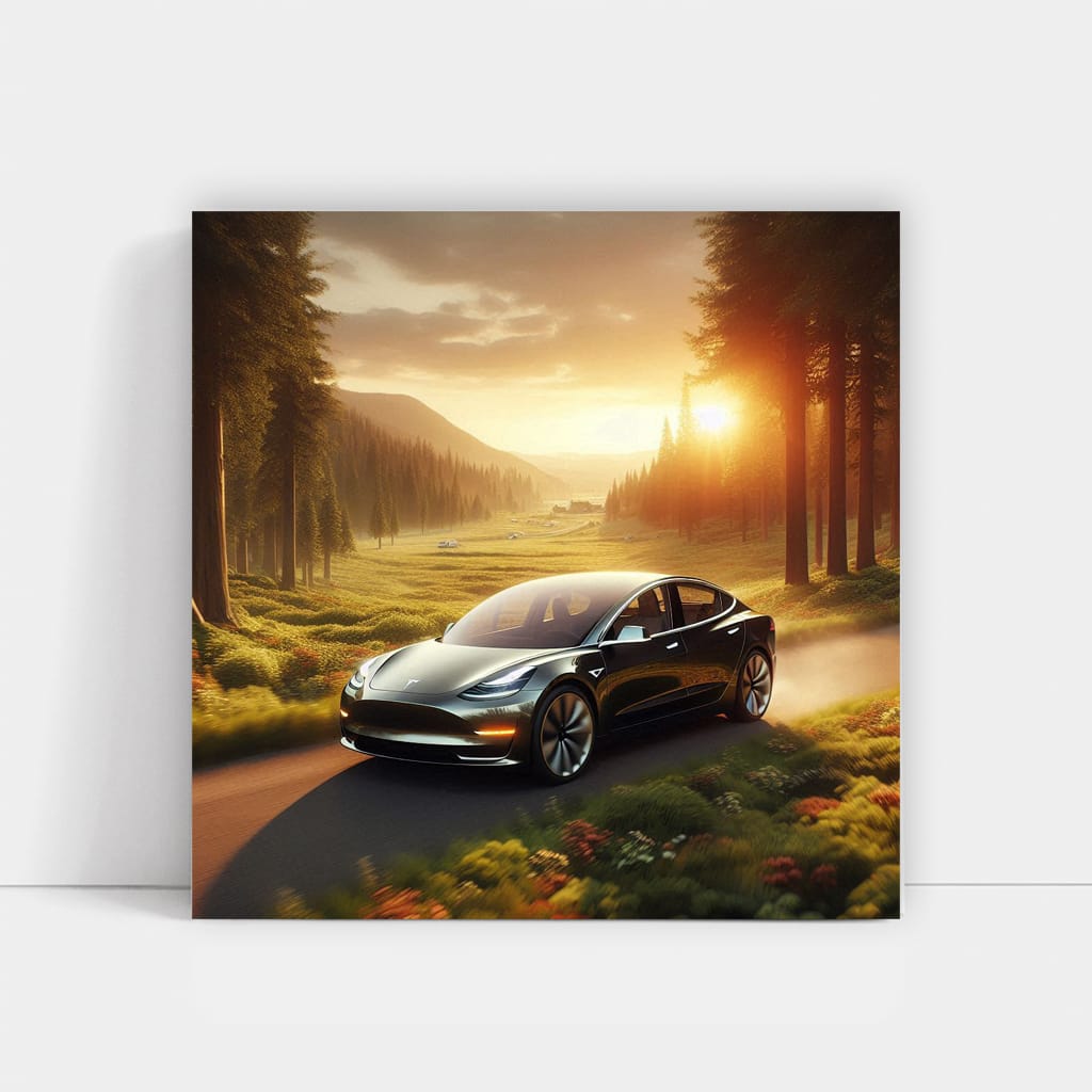 Tesla Model Vall Wall Art