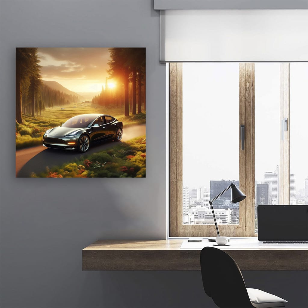 Tesla Model Vall Wall Art