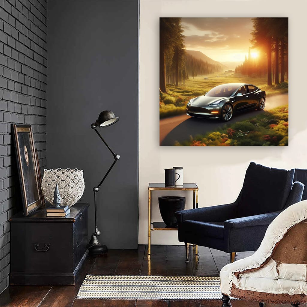 Tesla Model Vall Wall Art