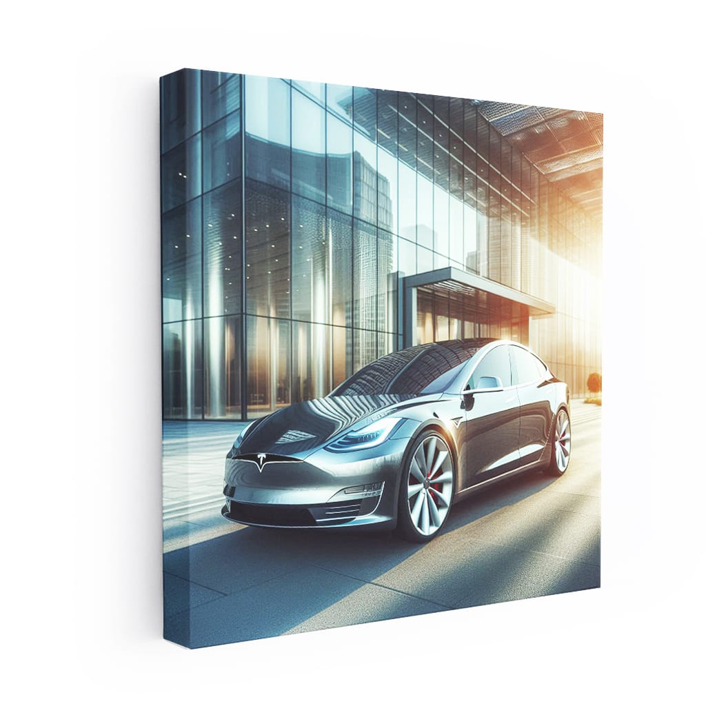 Tesla Model Buildi Wall Art