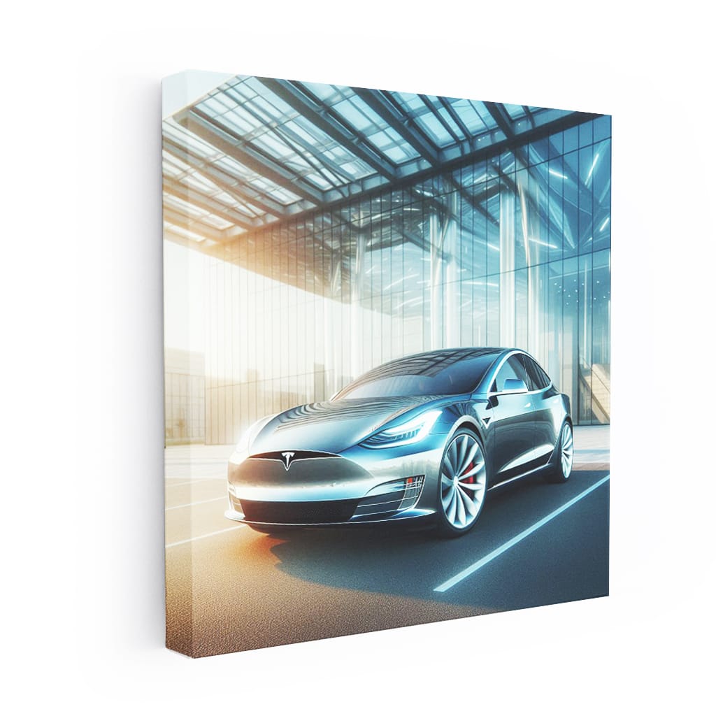 Tesla Model Building Wall Art