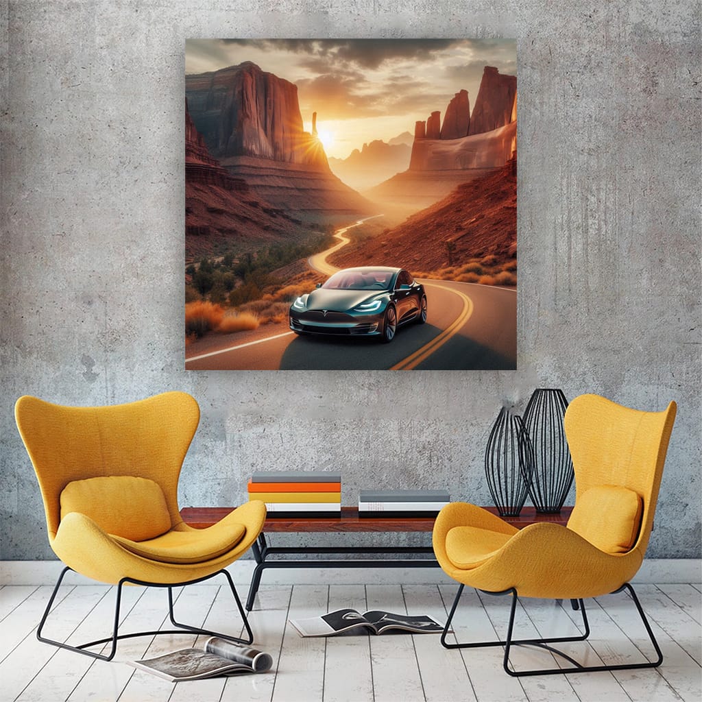 Tesla Model Cany Wall Art