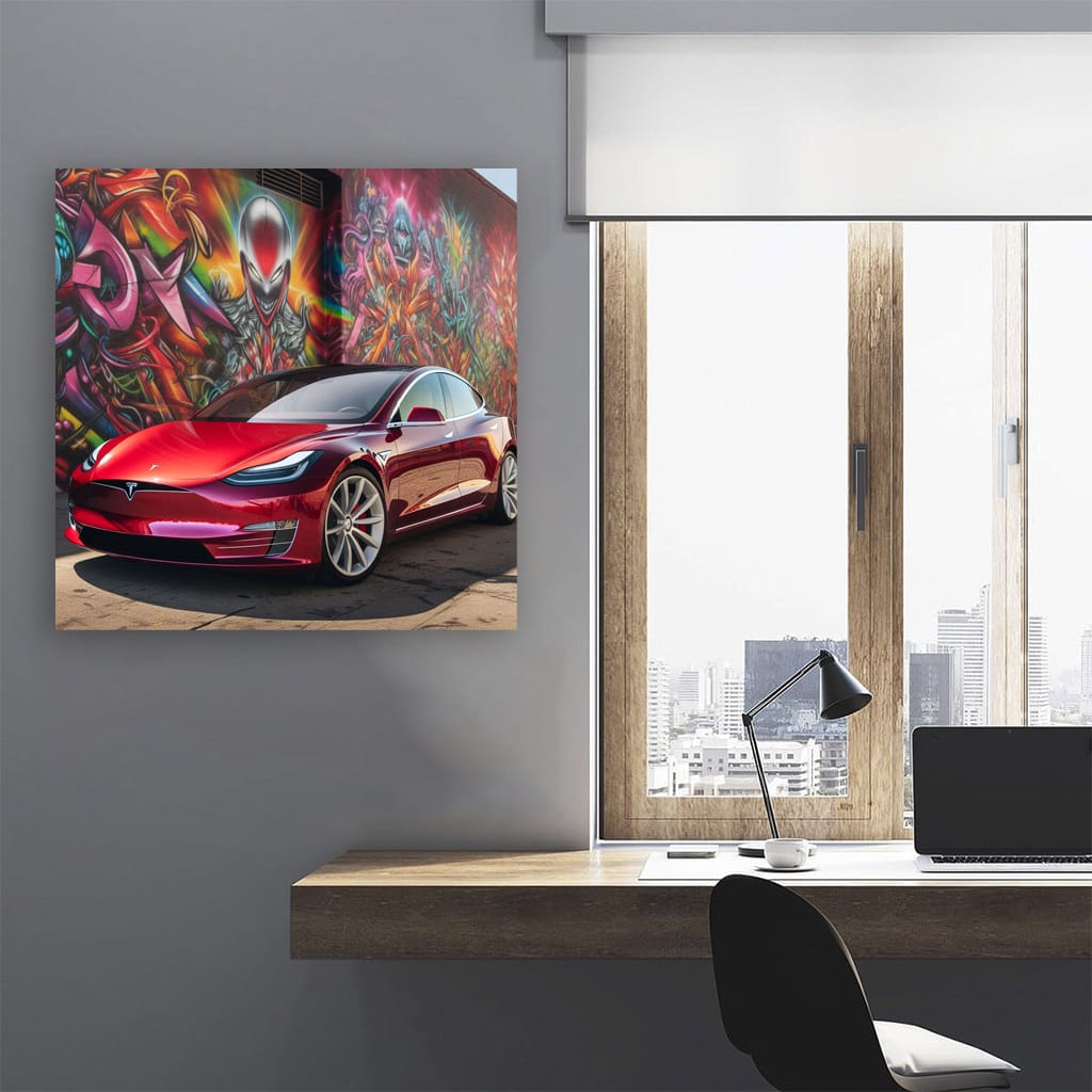 Tesla Model Pai Wall Art