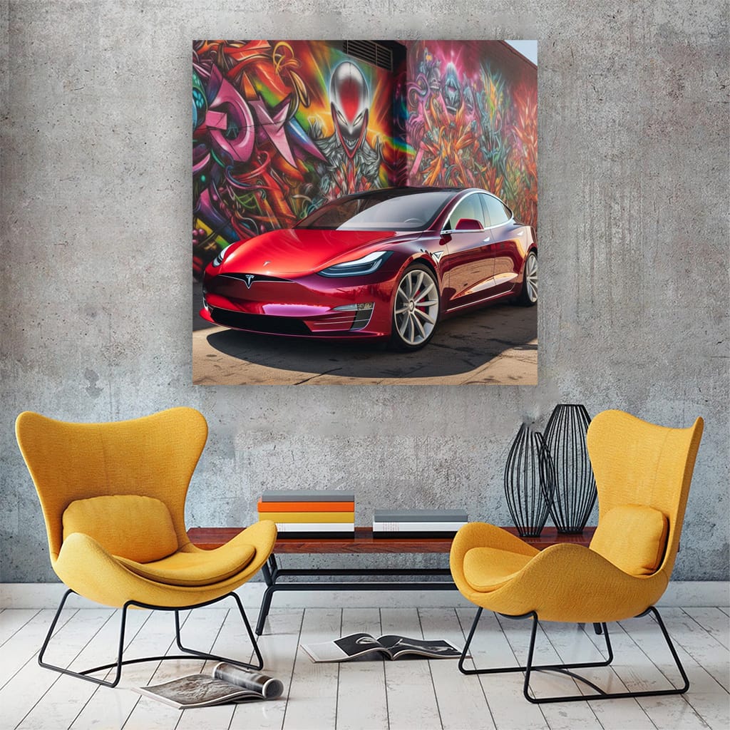 Tesla Model Pai Wall Art