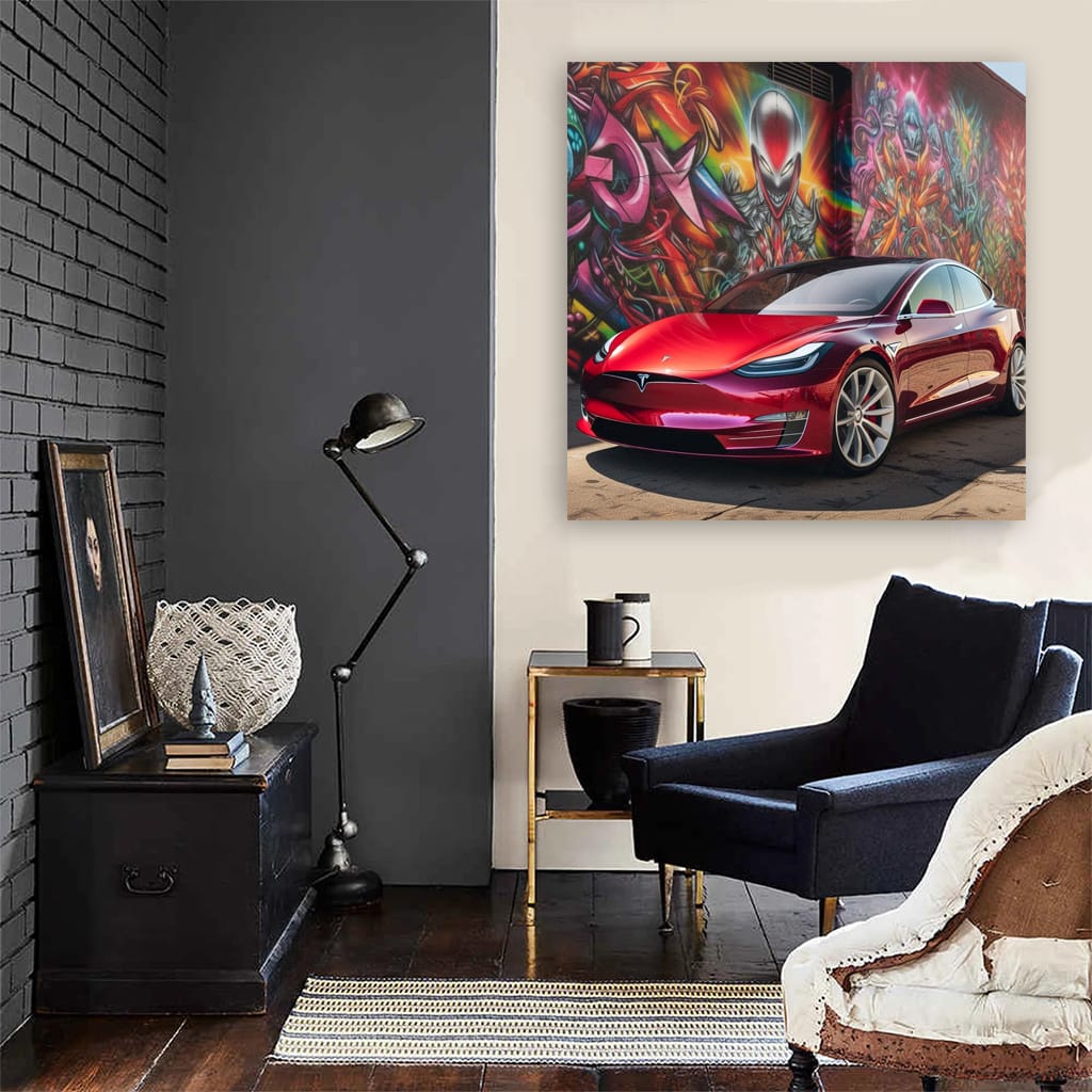 Tesla Model Pai Wall Art