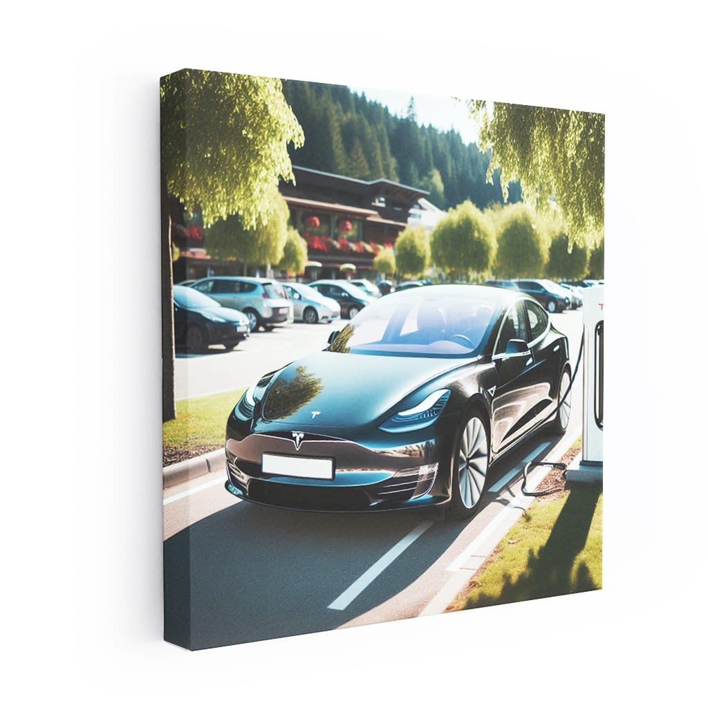 Tesla Model Parki Wall Art