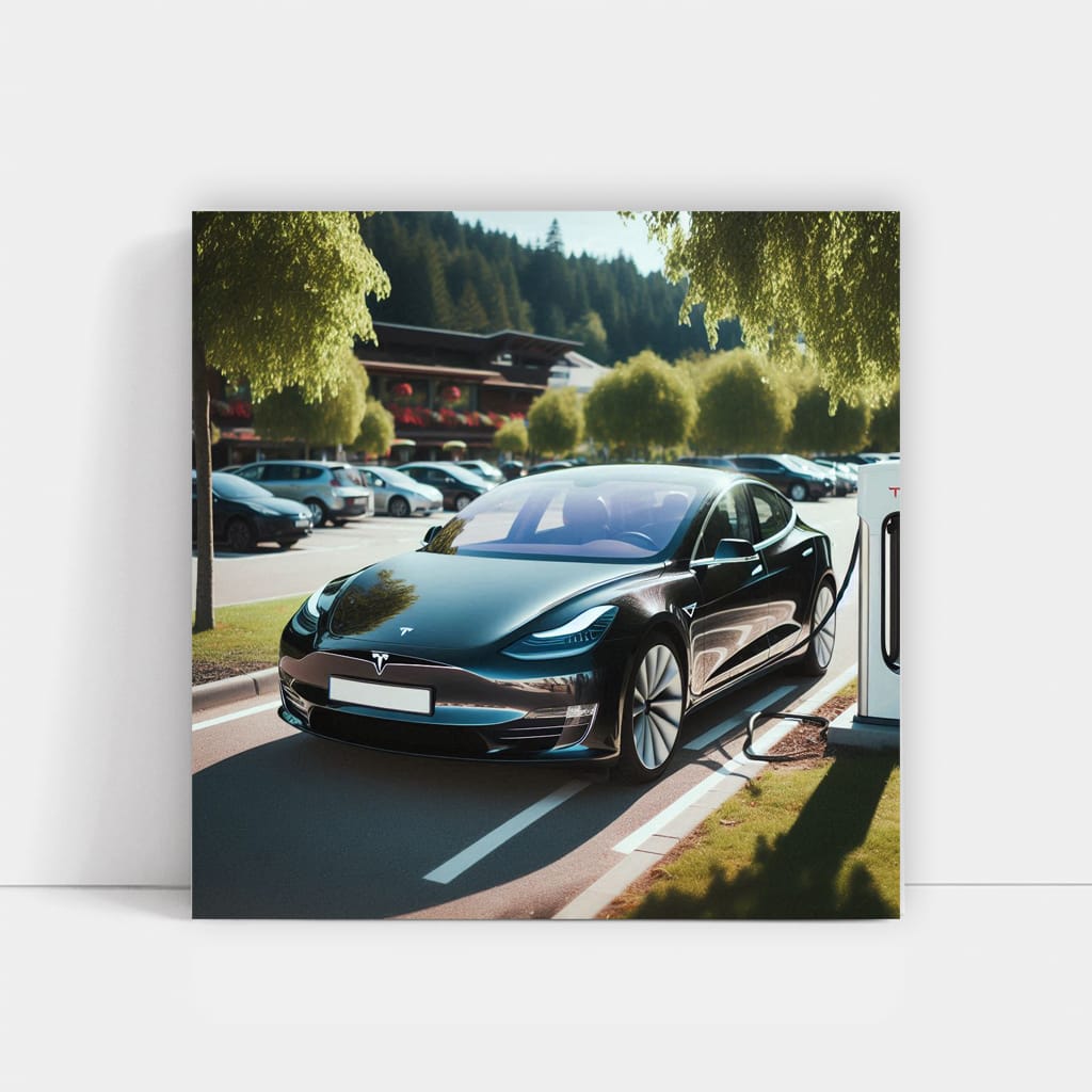 Tesla Model Parki Wall Art