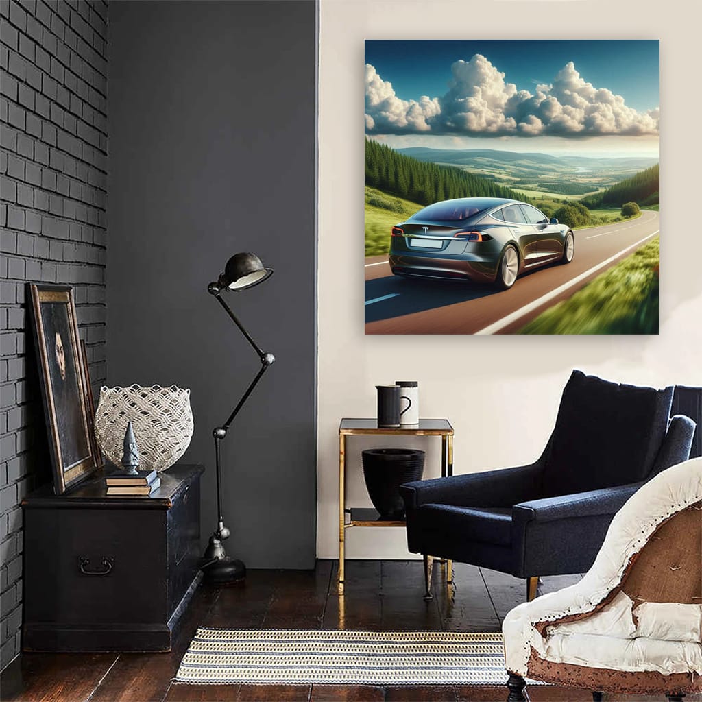 Tesla Model S Ro Wall Art