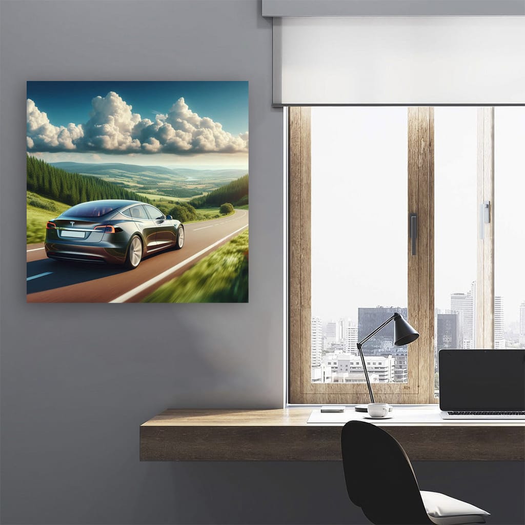 Tesla Model S Ro Wall Art