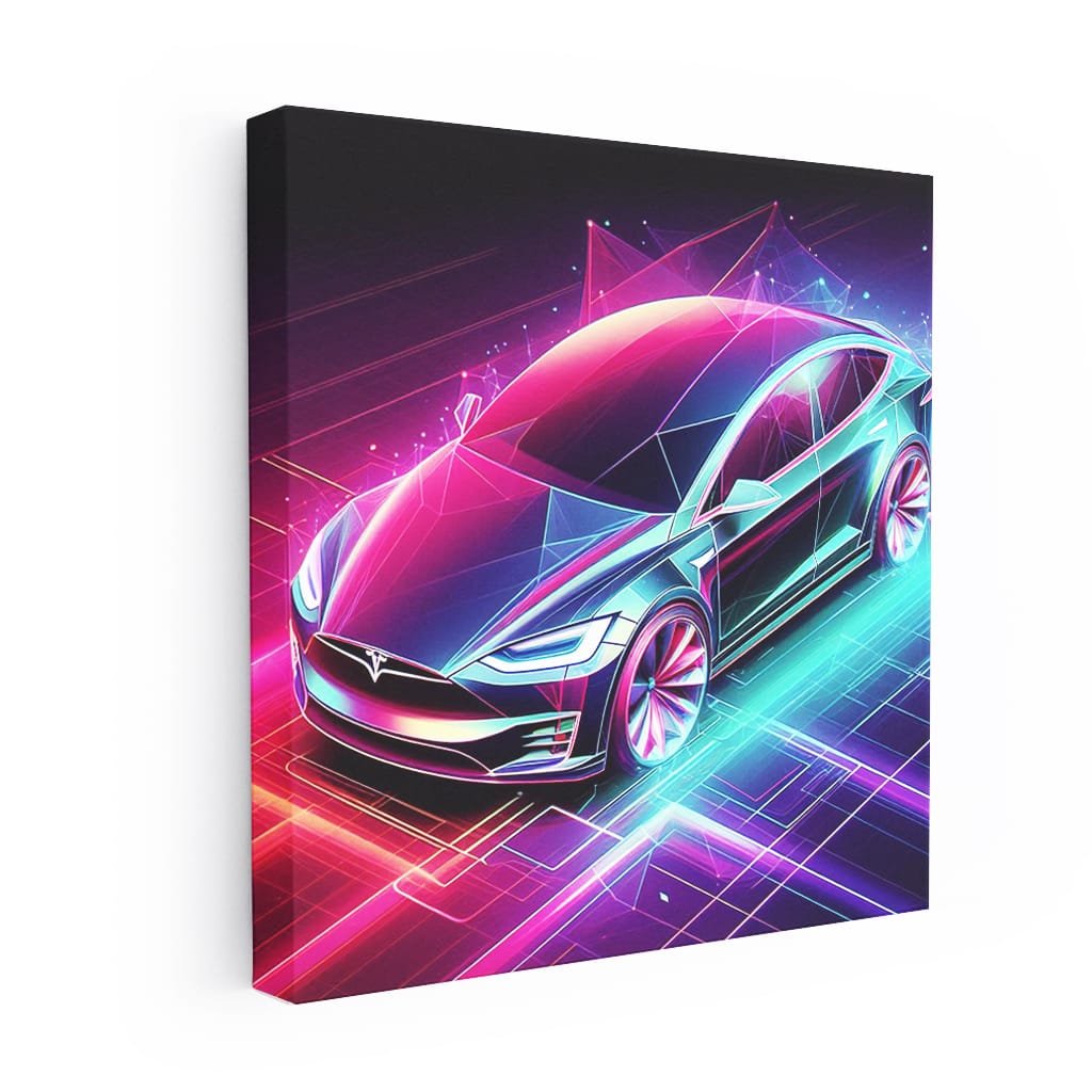 Tesla Model X Absctra Wall Art