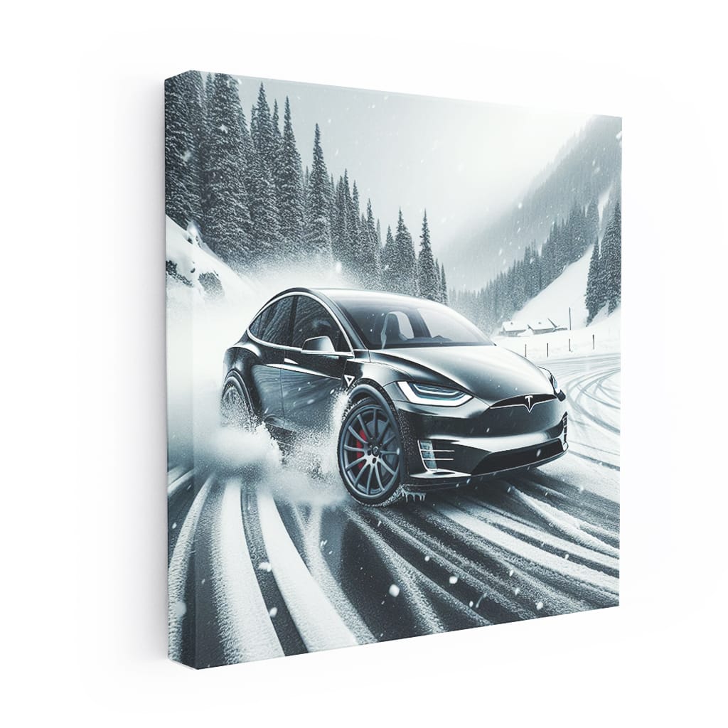 Tesla Model X Drift Wall Art