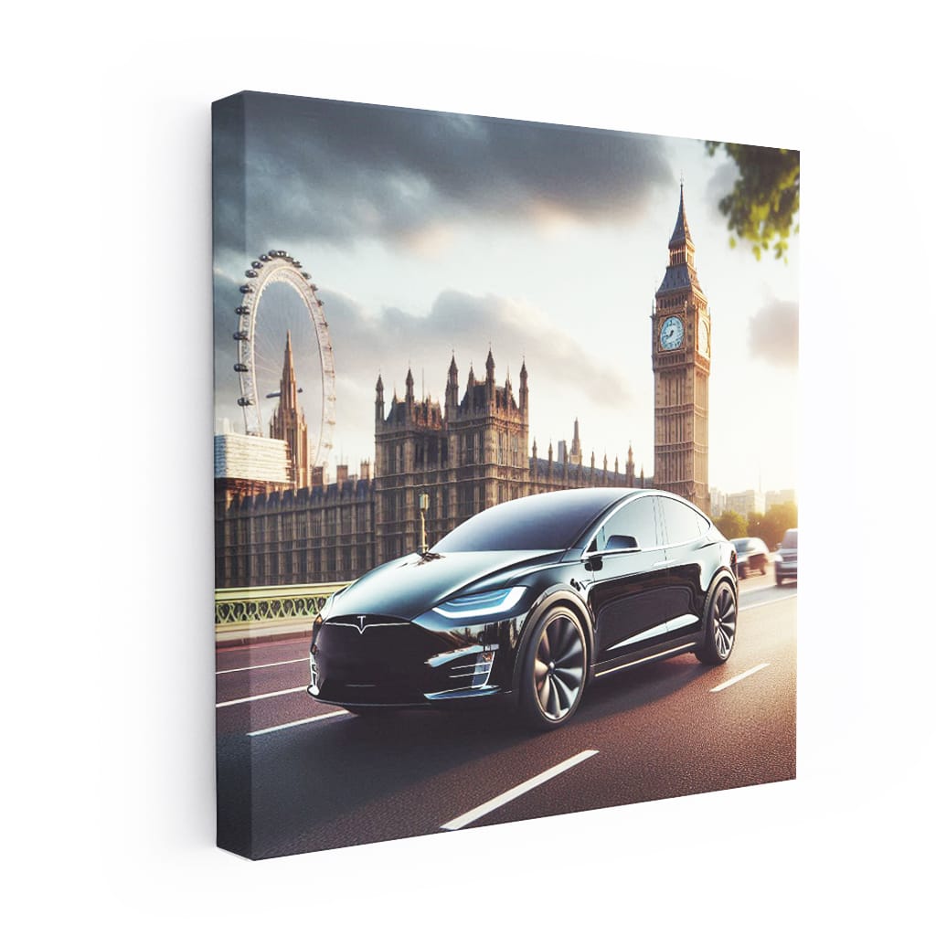 Tesla Model X London Wall Art