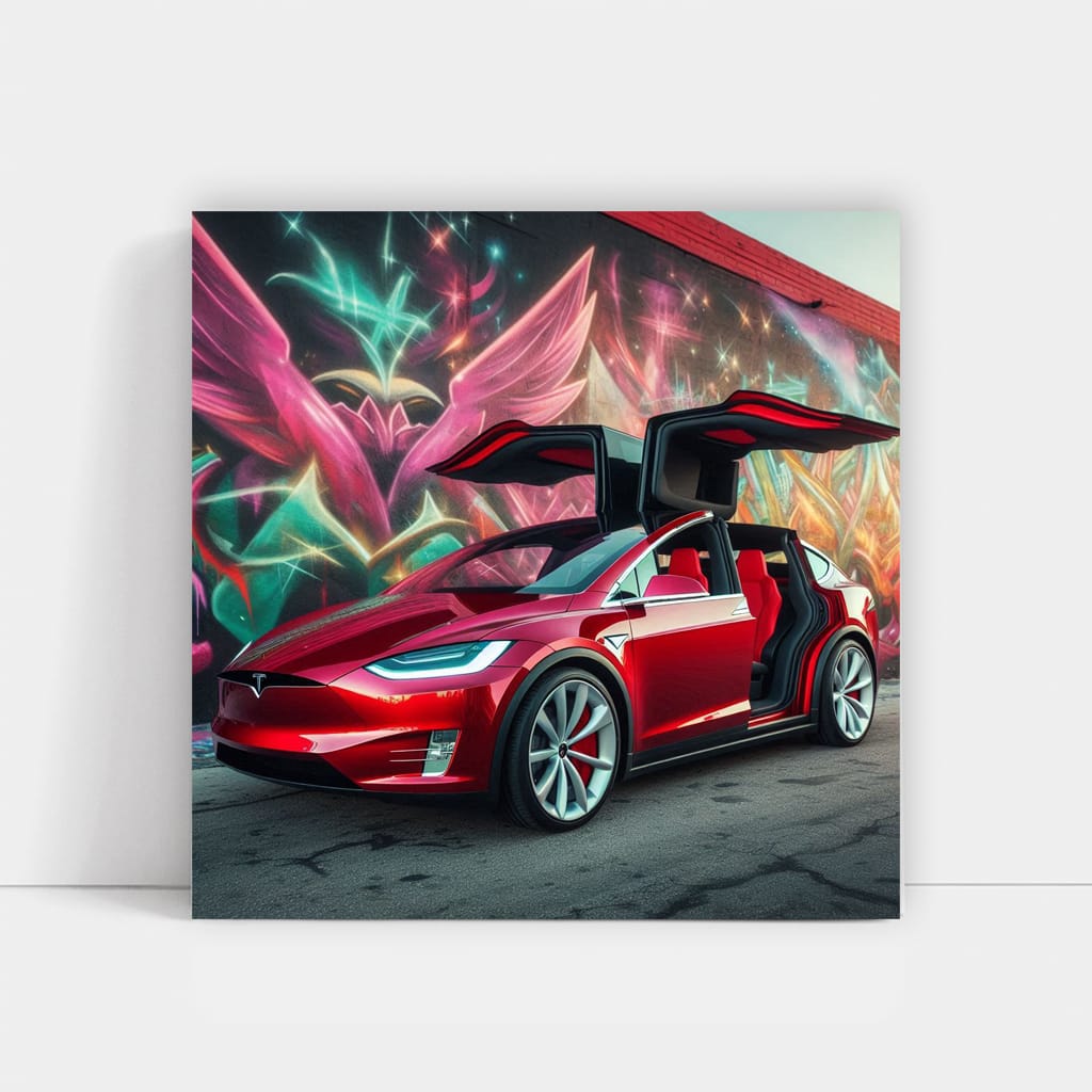 Tesla Model X Pai Wall Art