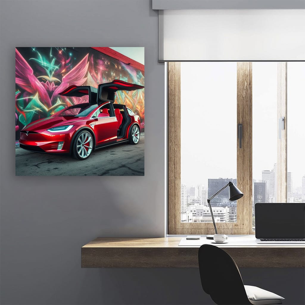 Tesla Model X Pai Wall Art