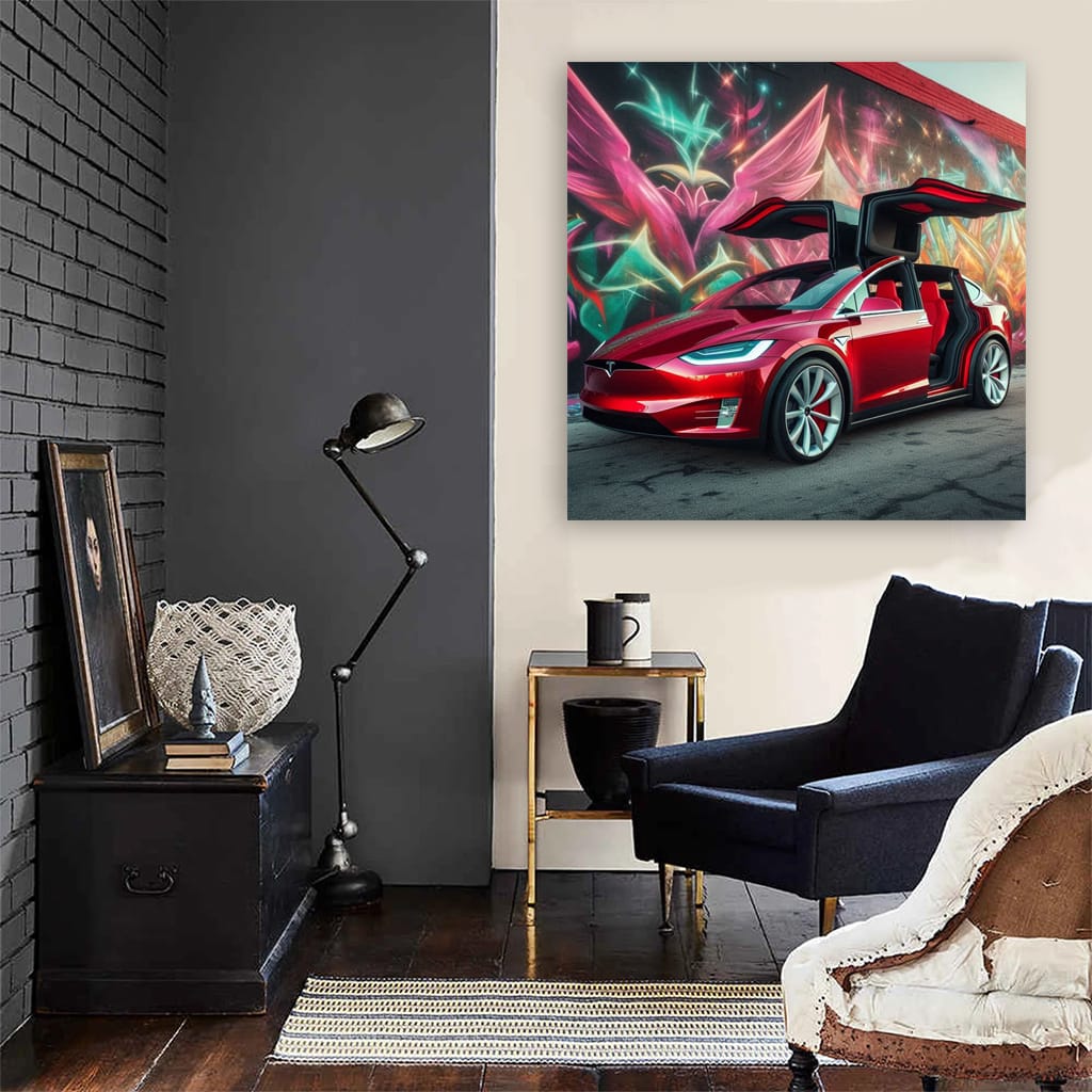 Tesla Model X Pai Wall Art