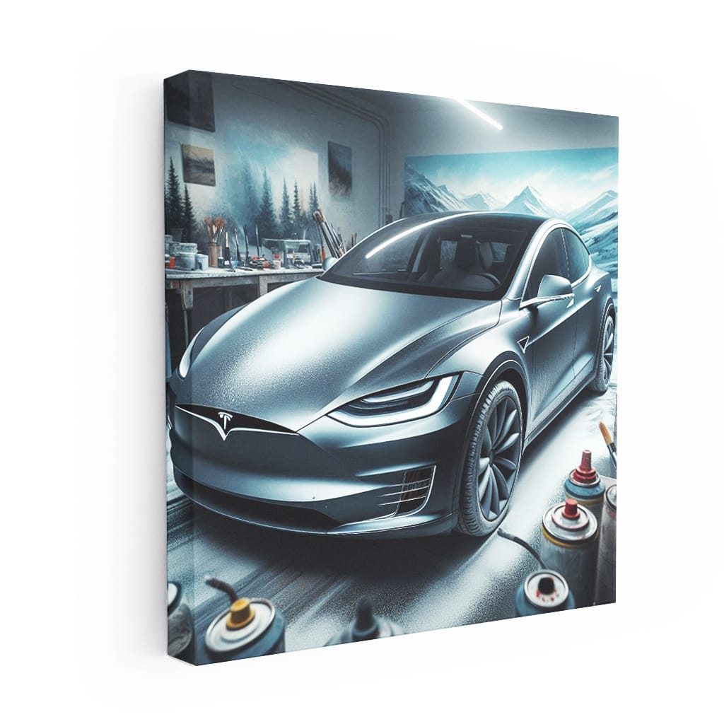 Tesla Model X Paint Wall Art